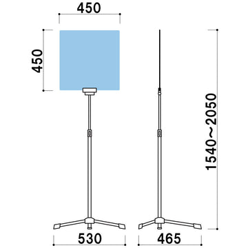 オフィス向けSGS-45 スピーチ飛沫防止スタンド