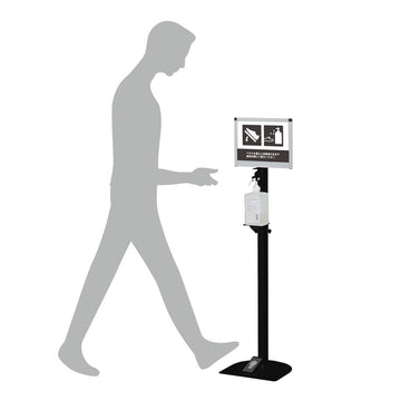 DSI-A4YB 足踏み消毒液スタンド ブラック