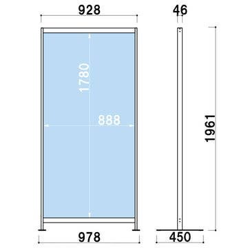 SGL-918F 飛沫防止ロングスタンド