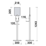 DSO-4TB　ポールサイン消毒液スタンド