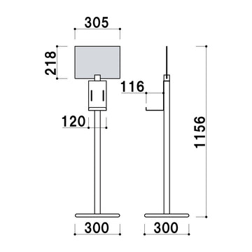 DSO-4YS ポールサイン消毒液スタンド