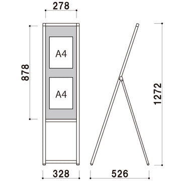 MA-30(シルバー ) メッセージボードスタンド