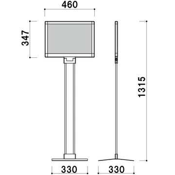 PM-3YK(A3ヨコ型角度調整) 医療向けプリントメディアサイン