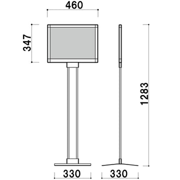 PM-3YS (A3ヨコ型角度固定) プリントメディアサイン