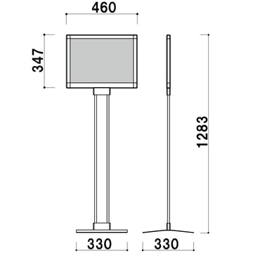 PMB-3YS (A3ヨコ型角度固定) プリントメディアサイン