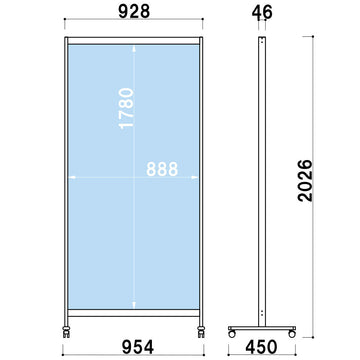 SGL-918C 医療向け飛沫防止ロングスタンド
